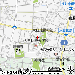 愛知県一宮市浅井町大日比野北流1906-1周辺の地図