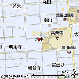 愛知県一宮市高田清水周辺の地図