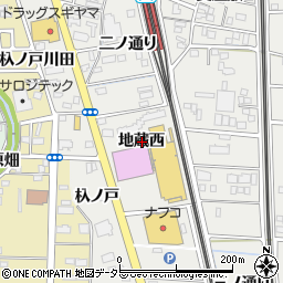 愛知県一宮市木曽川町黒田地蔵西周辺の地図
