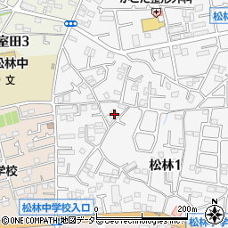 神奈川県茅ヶ崎市松林1丁目5周辺の地図