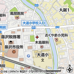 神奈川県藤沢市朝日町周辺の地図
