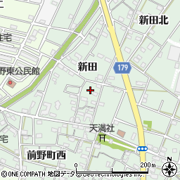 愛知県江南市前野町（新田）周辺の地図