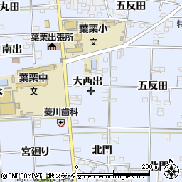 愛知県一宮市島村大西出82周辺の地図