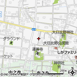 愛知県一宮市浅井町大日比野南流周辺の地図