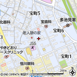 岐阜県多治見市宝町2丁目45周辺の地図