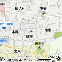 愛知県一宮市浅井町小日比野郷前2-2周辺の地図