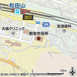 兵庫県朝来市周辺の地図