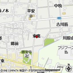 愛知県一宮市浅井町小日比野東裏周辺の地図