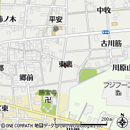 愛知県一宮市浅井町小日比野（東裏）周辺の地図
