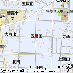 愛知県一宮市島村五反田周辺の地図