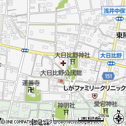 愛知県一宮市浅井町大日比野北流1906周辺の地図