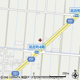 岐阜県羽島市足近町周辺の地図