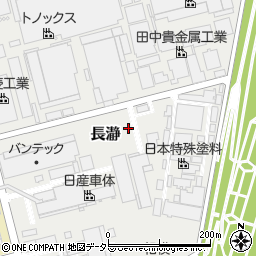 神奈川県平塚市長瀞周辺の地図