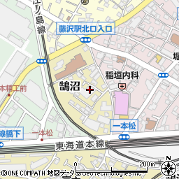 神奈川県藤沢市鵠沼周辺の地図