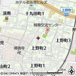 多治見上野郵便局周辺の地図