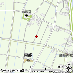 岐阜県安八町（安八郡）森部周辺の地図