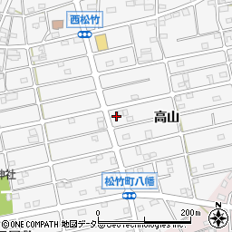 愛知県江南市松竹町高山52周辺の地図