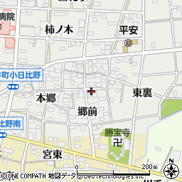 愛知県一宮市浅井町小日比野郷前2周辺の地図