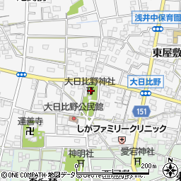 愛知県一宮市浅井町大日比野北流1907周辺の地図