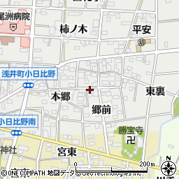 愛知県一宮市浅井町小日比野郷前1750周辺の地図