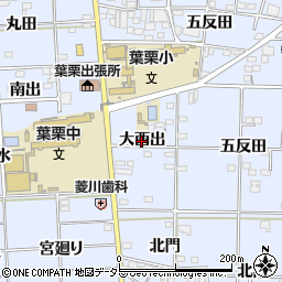 愛知県一宮市島村（大西出）周辺の地図