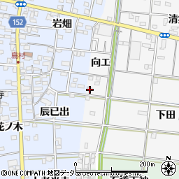 愛知県一宮市浅井町大日比野向エ34周辺の地図