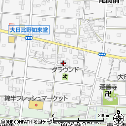 愛知県一宮市浅井町大日比野如来堂1554周辺の地図