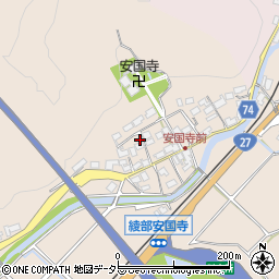 京都府綾部市安国寺町（下背戸）周辺の地図