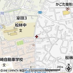ローソンＬＴＦ茅ヶ崎松林店周辺の地図