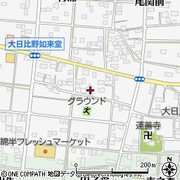愛知県一宮市浅井町大日比野如来堂80周辺の地図
