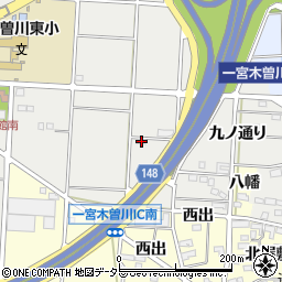 愛知県一宮市木曽川町黒田九ノ通り350周辺の地図