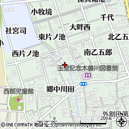 愛知県一宮市木曽川町外割田郷中川田92周辺の地図