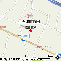 牧田公民館周辺の地図