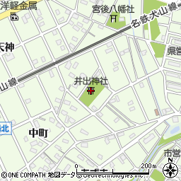 井出神社周辺の地図
