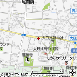 愛知県一宮市浅井町大日比野北流1914周辺の地図