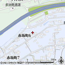 岐阜県多治見市赤坂町6丁目周辺の地図