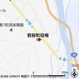 若桜町役場　議会事務局周辺の地図