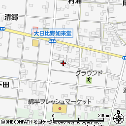 愛知県一宮市浅井町大日比野如来堂1531周辺の地図