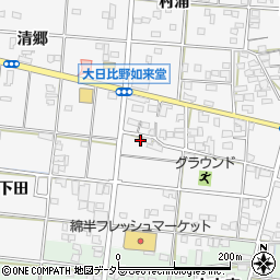愛知県一宮市浅井町大日比野如来堂70周辺の地図
