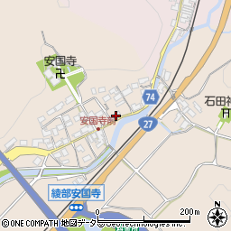京都府綾部市安国寺町上背戸19周辺の地図