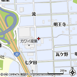 愛知県一宮市大毛高木周辺の地図