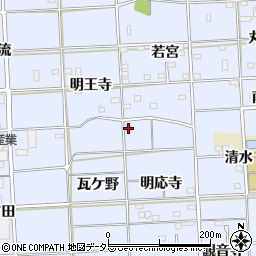 愛知県一宮市高田明応寺2周辺の地図