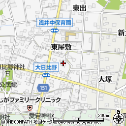 愛知県一宮市浅井町大日比野東屋敷2295周辺の地図