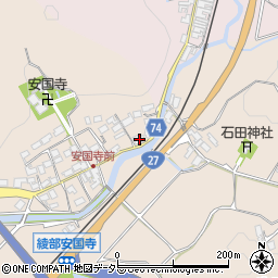 京都府綾部市安国寺町上背戸7周辺の地図