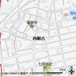 愛知県江南市松竹町西瀬古周辺の地図