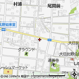 愛知県一宮市浅井町大日比野南流13周辺の地図