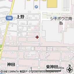 愛知県江南市東野町岩見周辺の地図