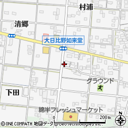 愛知県一宮市浅井町大日比野如来堂43周辺の地図