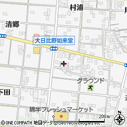 愛知県一宮市浅井町大日比野如来堂1533周辺の地図
