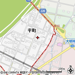 岐阜県大垣市平町646周辺の地図